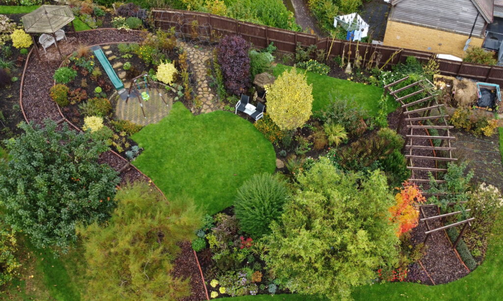 Arial garden photo